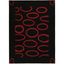 Handmade Black and Red Tufted Wool Area Rug, 3'6" x 5'6"