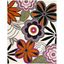 Ivory and Multicolor Floral Wool and Viscose Area Rug, 7'6" x 9'6"