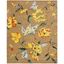 Soho Brown and Multicolor Floral Wool Area Rug 8'3" x 11'