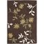 Handmade Brown Wool and Viscose Floral Area Rug 2' x 3'