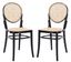 Sonia Black and Natural Cane Wood Side Chair Set