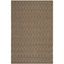 Brown Geometric Flat Woven Synthetic Area Rug, 6' x 9'