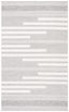 Gray and White Striped Kilim Wool 9' x 12' Area Rug