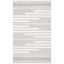 Gray and White Striped Kilim Wool 9' x 12' Area Rug