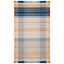 Handwoven Blue and Beige Striped Wool Rug, 3' x 5'