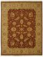 Red and Beige Rectangular Wool 10' x 14' Flat Woven Area Rug