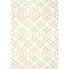 Ivory Geometric Hand-Knotted Wool 6' x 9' Rug