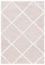 Beige and White Trellis Shag Area Rug, 9' x 12'