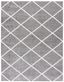 54" Round White/Grey Geometric Shag Synthetic Rug