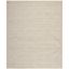 Ivory Geometric Hand-Knotted Wool Area Rug, 4' x 6'