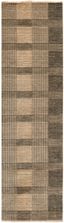 Charcoal and Beige Hand-Knotted Wool Runner Rug, 2' x 8'