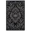 Handmade Black Wool 4' x 6' Rectangular Rug