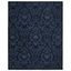 Handmade Navy Wool Rug with Intricate Pattern, 2' 3" x 9'