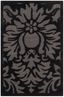 Black Hand-Knotted Wool Floral 2' x 3' Area Rug