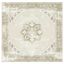 Ivory and Sage Square Washable Synthetic Area Rug