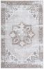 Ivory and Sage Rectangular Washable Synthetic Area Rug, 9' x 12'