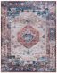 Ivory and Rust Washable Synthetic Area Rug, 8' x 10'