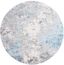 Tulum 10' Round Blue and Grey Abstract Synthetic Rug