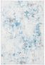 Ivory and Blue Synthetic Rectangular Rug, 10' x 13'