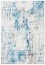 Ivory and Blue Abstract 9' x 12' Synthetic Area Rug