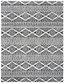 Ivory and Black Geometric Synthetic 9' x 12' Area Rug