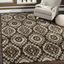 Berber-Inspired Geometric Brown & Cream Wool Blend 4' x 6' Rug