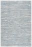 Gray and Blue Hand-Knotted Synthetic 4' x 6' Area Rug