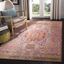 Lustrous Patina Blue Square Synthetic Area Rug, 4' x 6'