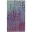 Valencia Blue and Fuchsia Abstract 3' x 5' Synthetic Rug