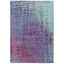 Reversible Blue and Fuchsia Synthetic 4' x 6' Rug