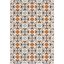 Rectangular Terracotta Synthetic Easy Care Indoor/Outdoor Rug