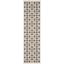 Cream and Aqua Geometric Indoor/Outdoor Runner Rug 2'3" x 8'