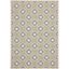 Veranda Cream & Green Rectangular Easy-Care Outdoor Rug, 4' x 5'7"