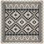 Beige and Grey Synthetic Non-slip Square Area Rug, 8' x 8'