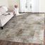 Elegant Stone Gray Vintage Viscose Area Rug, 9' x 12'