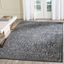 Rectangular Blue Viscose Transitional Area Rug