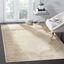 Elegant Cream Viscose Rectangular Rug 47" Easy Care & Stain-Resistant