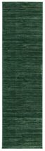 Dark Green Solid Cotton Easy Care Runner Rug