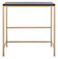 Glossy Black and Gold 34" Scandinavian Writing Desk