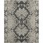 Gray Floral Handmade Wool and Viscose 4' x 6' Rug