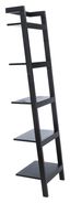 Modern Black Solid Wood 5-Tier Ladder Etagere