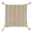 Natural Jute and Cotton Wavy Chevron Throw Pillow