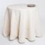 Ivory Burlap Round Fall Tablecloth, 108-Inch