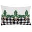 Black and White Buffalo Plaid Holly Rectangular Throw Pillow