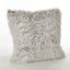 Gray Faux Fur Feather Fill Square Decorative Pillow