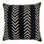 Black Chevron Design Cotton Square Throw Pillow, 22"