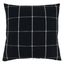 Black and White Large Plaid Cotton Pillow Cover, 20"