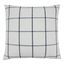 White and Blue Cotton Plaid 20" Square Pillow Cover