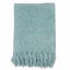 Aqua Soft Chenille Fringed Edge 50" x 60" Throw Blanket