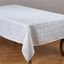 Elegant White Damask Rectangular Polyester Tablecloth, 70" x 120"